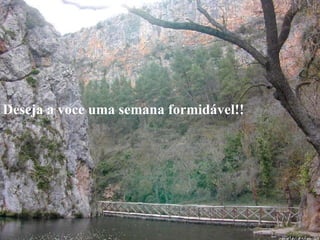 Deseja a voce uma semana formidável!! 