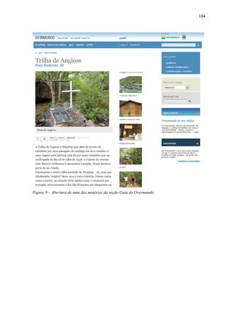 104
Figura 9 – Abertura de uma das matérias da seção Guia do Overmundo
 
