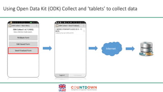 Using Open Data Kit (ODK) Collect and ‘tablets’ to collect data
 