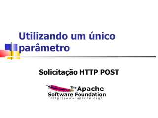 Utilizando um único parâmetro Solicitação HTTP POST 
