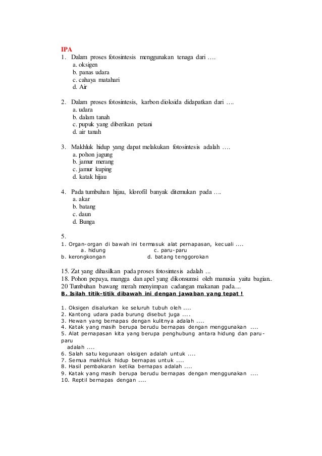 Contoh Tes Sumatif Dan Formatif - Guru Paud