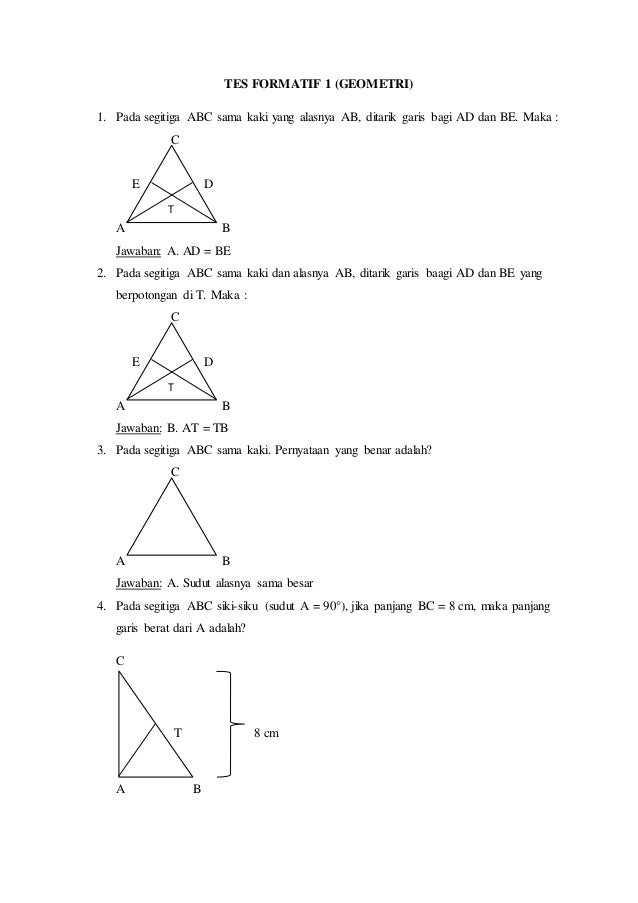 Tes Formatif 1 Geometri