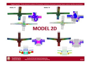 Angela Saviotti - Finite element analysis of innovative solutions of precast concrete beam-column ductile connections

MODEL “A”                                                      MODEL “B”




                           Faculty of Civil and Industrial Engineering
                       Department of Structural and Geotechnical Engineering                                      6/25
 