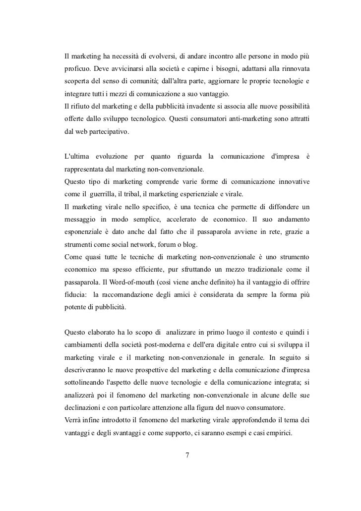 Argomenti Di Tesi In Marketing Triennale