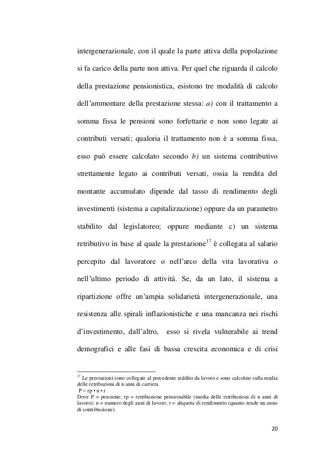 Evoluzione Dei Sistemi Pensionistici Modello Italiano E Tedesco A Co