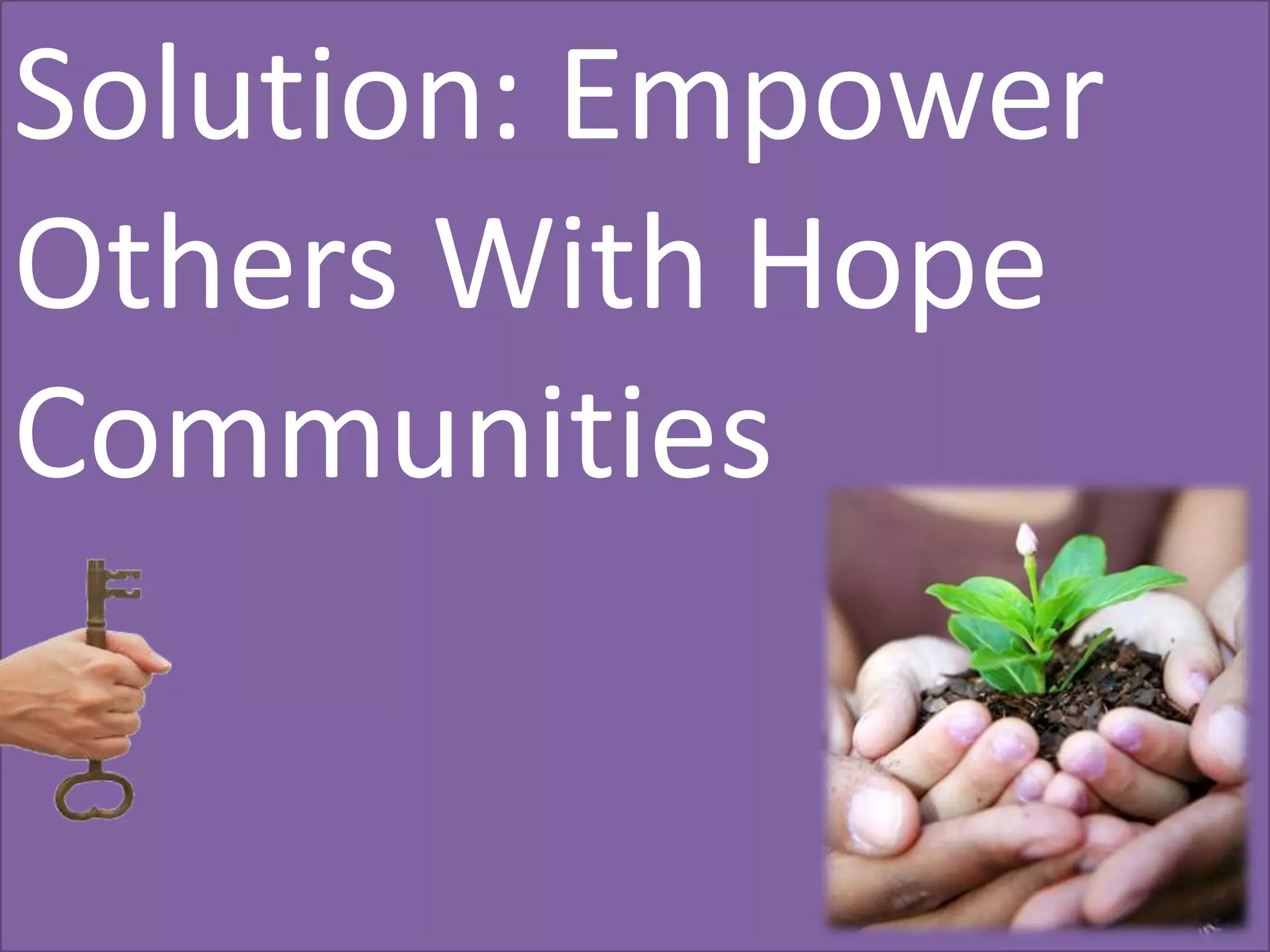 Solution: Empower Others With Hope CommunitiesLearn How To Brand YourselfSolution: Empower Others With Hope Communities