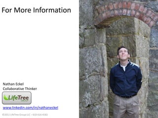 For More InformationNathan EckelCollaborative Thinkerwww.linkedin.com/in/nathaneckel