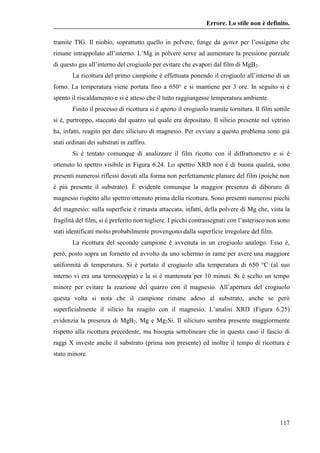 Taratura ed ottimizzazione della sorgente per arco 
72 
Figura 4.26: Immagine SEM del campione  