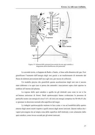 La tecnica di deposizione ad arco: analisi della letteratura 
8 
Il processo che avviene sul 	
	 non è del tutto chiaro. S...