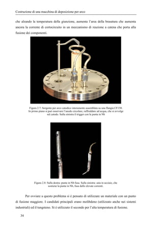 La tecnica di deposizione ad arco: analisi della letteratura 
substrato e film, mentre nel caso delle deposizioni decorati...