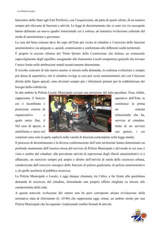 La Polizia Locale