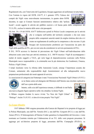 La Polizia Locale