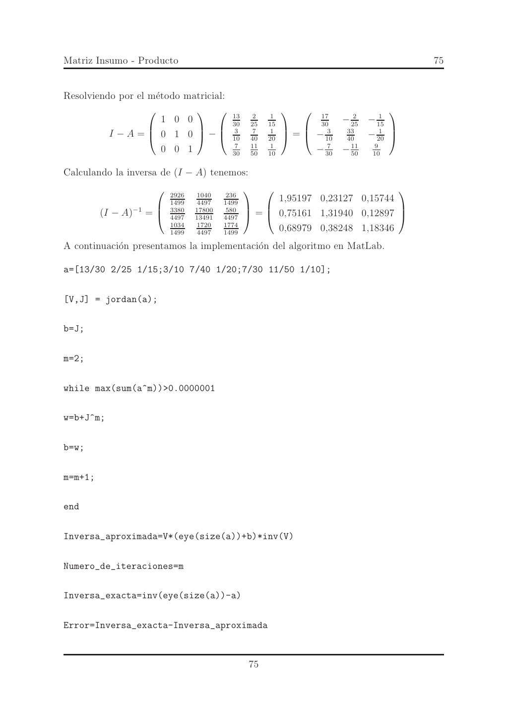 Modelo input - output de Leontief