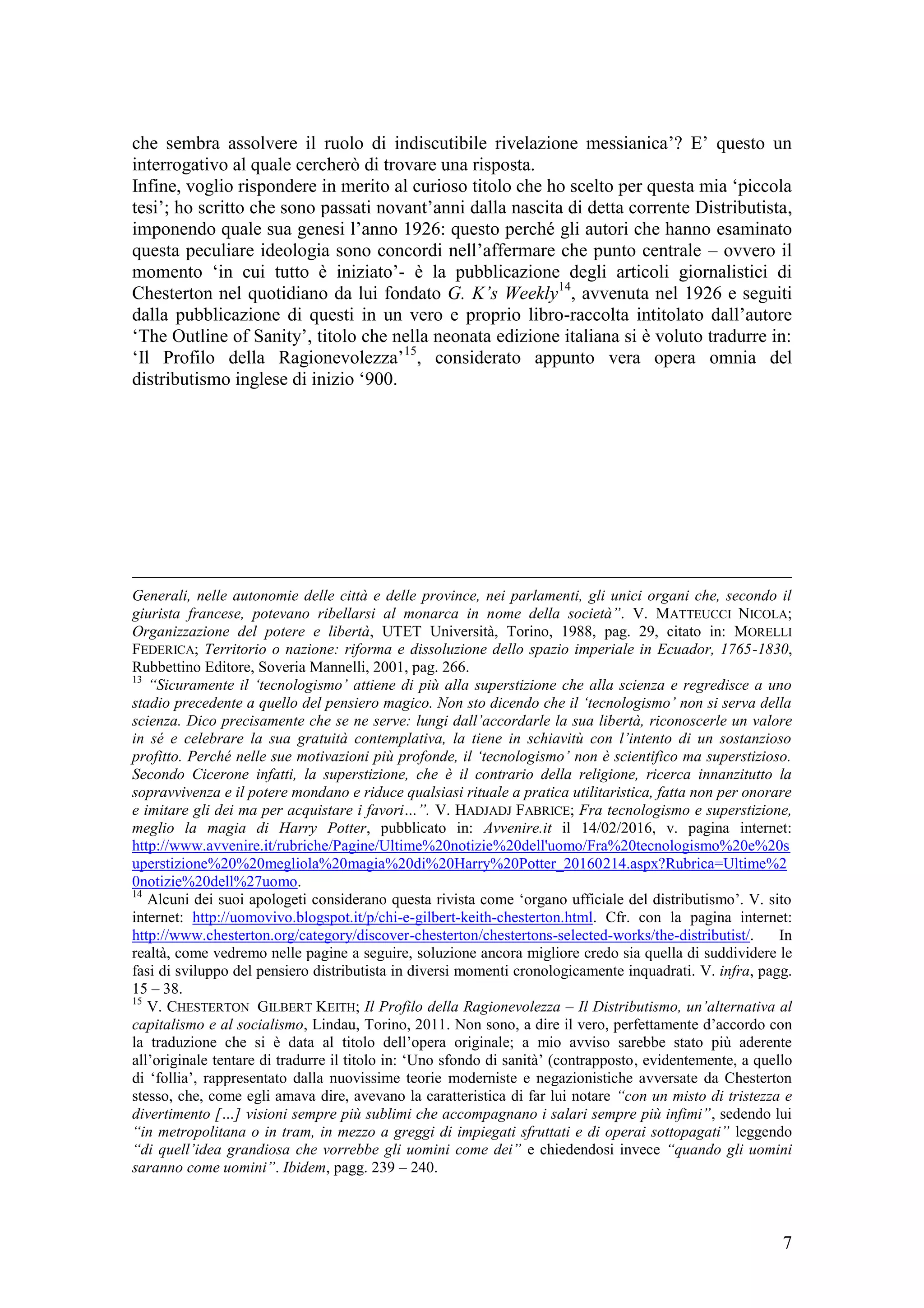 Distributismo A critical study on the 'chesterbelloc' Distributism in its 103th ...