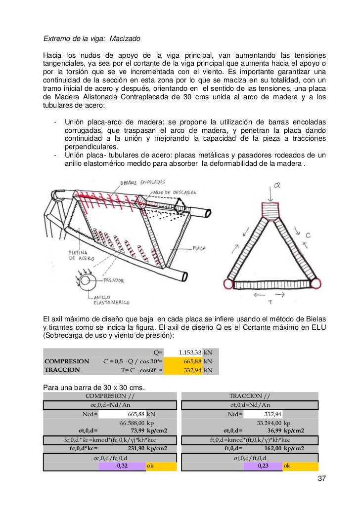 Diseño de una cubierta de madera