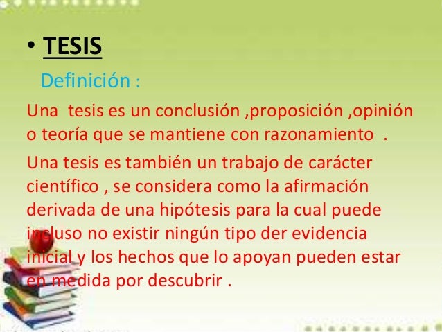 Tesina y tesis