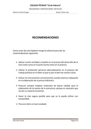 Tesis Prensa Hidráulica