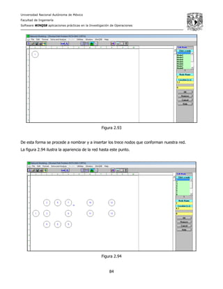 Universidad Nacional Autónoma de México
Facultad de Ingeniería
Software WINQSB aplicaciones prácticas en la Investigación de Operaciones
84
Figura 2.93
De esta forma se procede a nombrar y a insertar los trece nodos que conforman nuestra red.
La figura 2.94 ilustra la apariencia de la red hasta este punto.
Figura 2.94
 