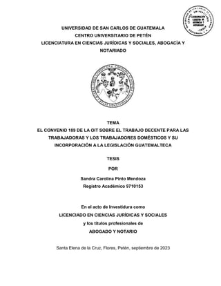 UNIVERSIDAD DE SAN CARLOS DE GUATEMALA
CENTRO UNIVERSITARIO DE PETÉN
LICENCIATURA EN CIENCIAS JURÍDICAS Y SOCIALES, ABOGAC...