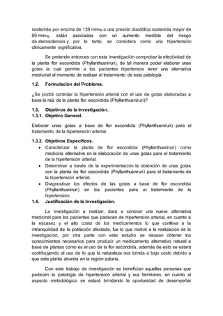 sostenida por encima de 139 mmHg o una presión diastólica sostenida mayor de
89 mmHg, están asociadas con un aumento medib...