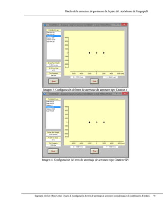 Diseño de la estructura de pavimento de la pista del Aeródromo de Panguipulli
Ingeniería Civil en Obras Civiles | Anexo 1: Configuración de tren de aterrizaje de aeronaves consideradas en la combinación de tráfico. 70
Imagen 3: Configuración del tren de aterrizaje de aeronave tipo Citation-V
Imagen 4: Configuración del tren de aterrizaje de aeronave tipo Citation-525
 