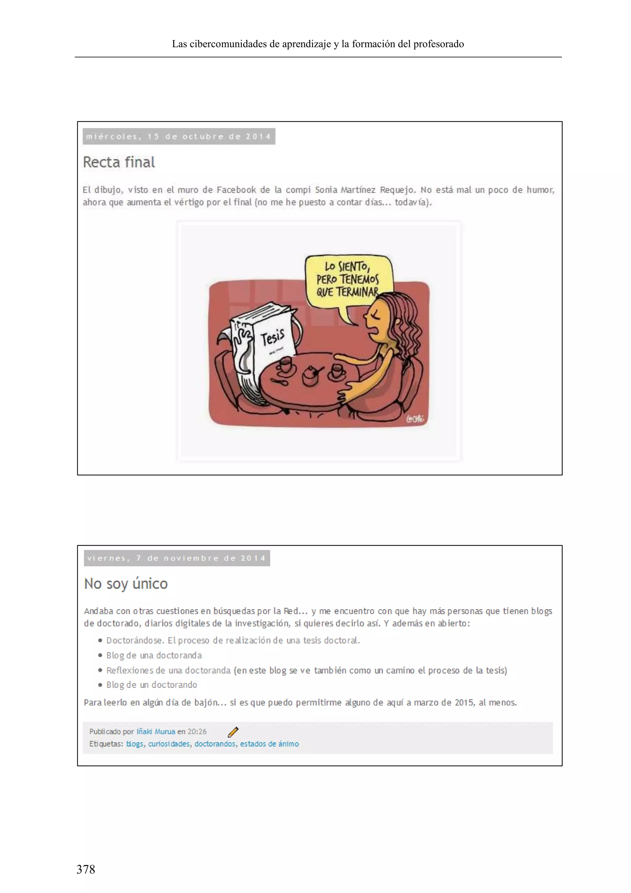 Las cibercomunidades de aprendizaje y la formación del profesorado
378
 