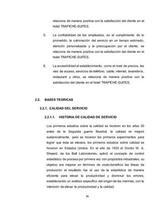 LA CALIDAD DE SERVICIO Y SU RELACION CON EL POSICIONAMIENTO DEL HOTEL ...