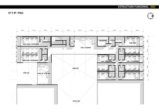 ESTRUCTURA FUNCIONAL [04]
5º Y 9º PISO
AIRE LUZ
PATIO UM
SALA DE LECTURA
HAB PARA 4 PERSONAS
HAB. PARA 2 PERSONAS
LIMPIEZA
HAB. DISC
HAB. 2 PERSONASHAB. 1PERSONA
LAVADERO
HALL LLEGADA
AIRE LUZ
 