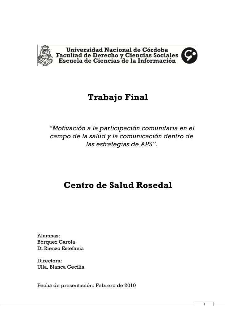 Diagnostico de Comunicación Centro de Salud