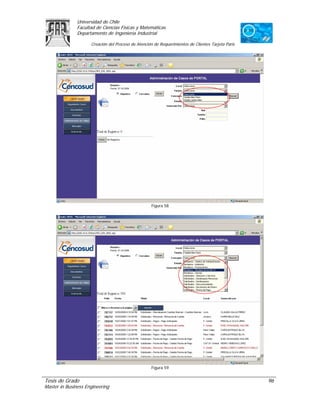 Universidad de Chile
               Facultad de Ciencias Físicas y Matemáticas
               Departamento de Ingeniería Industrial

                     Creación del Proceso de Atención de Requerimientos de Clientes Tarjeta Paris




                                                    Figura 58




                                                    Figura 59


Tesis de Grado                                                                                      96
Master in Business Engineering
 