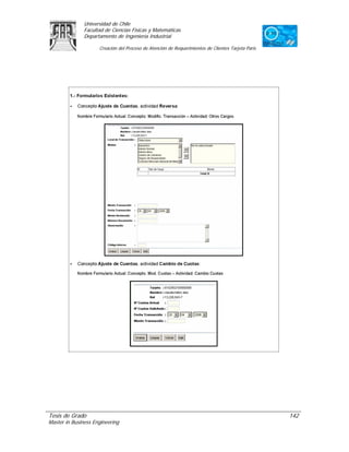 Universidad de Chile
               Facultad de Ciencias Físicas y Matemáticas
               Departamento de Ingeniería Industrial

                     Creación del Proceso de Atención de Requerimientos de Clientes Tarjeta Paris




Tesis de Grado                                                                                      142
Master in Business Engineering
 