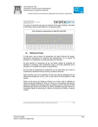 Universidad de Chile
               Facultad de Ciencias Físicas y Matemáticas
               Departamento de Ingeniería Industrial

                     Creación del Proceso de Atención de Requerimientos de Clientes Tarjeta Paris




Tesis de Grado                                                                                      162
Master in Business Engineering
 