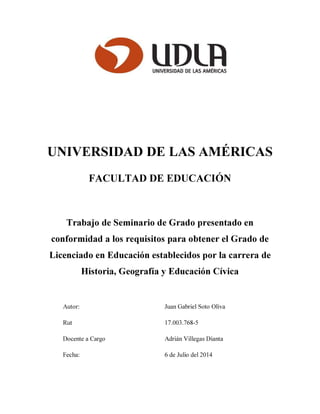 Propuesta didáctica para la enseñanza del proceso de emancipación chilena mediante la creación de un juego didáctico