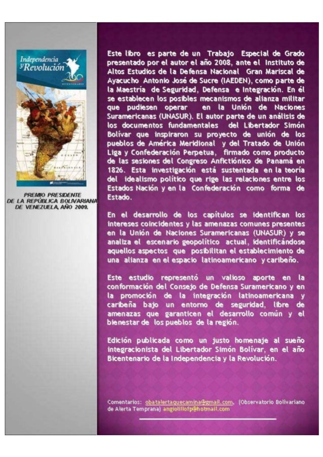 La Unión de Naciones Suramericanas (UNASUR) Alianzas 