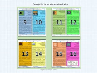 Descripción de los Números Publicados
Jorge Luis Casique Torres
 