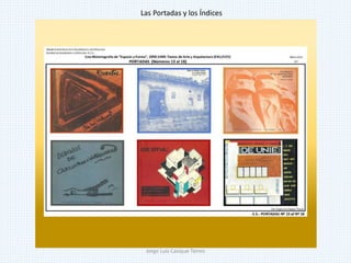 Las Portadas y los Índices
Jorge Luis Casique Torres
 