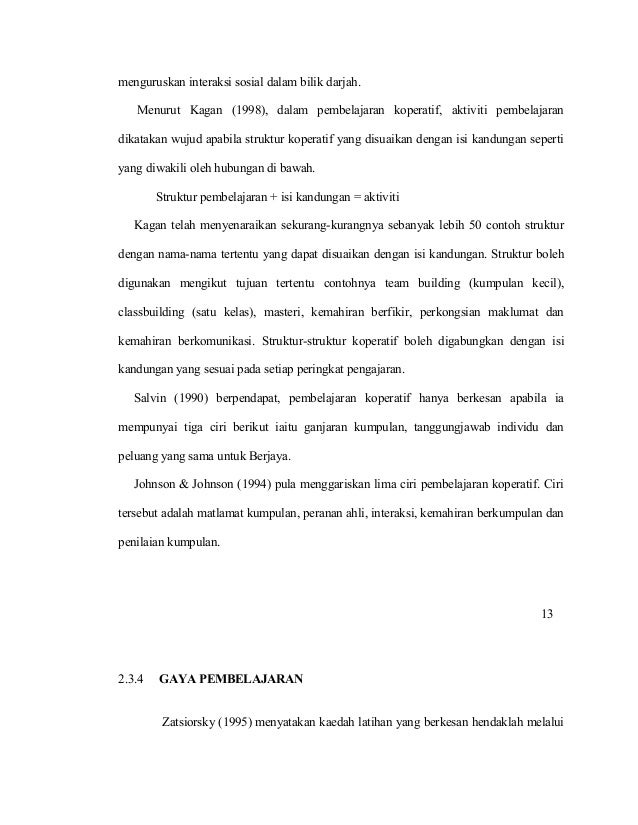 Contoh Isi Kandungan Tesis - Contoh Moo