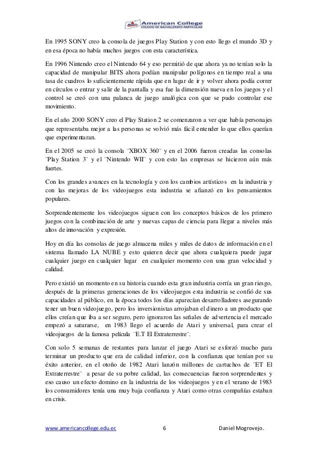 Tesis los videojuegos
