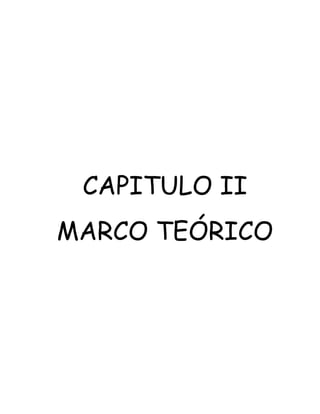 CAPITULO II
MARCO TEÓRICO
 