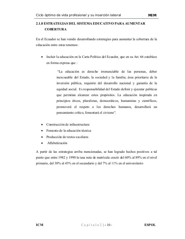 Tesis mim ciclo optimo de vida profesional