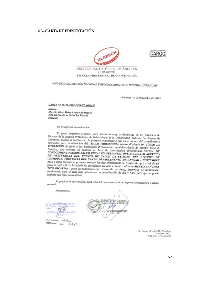 Tesis nivel de conocimiento de salud oral en gestantes chimbote - peru