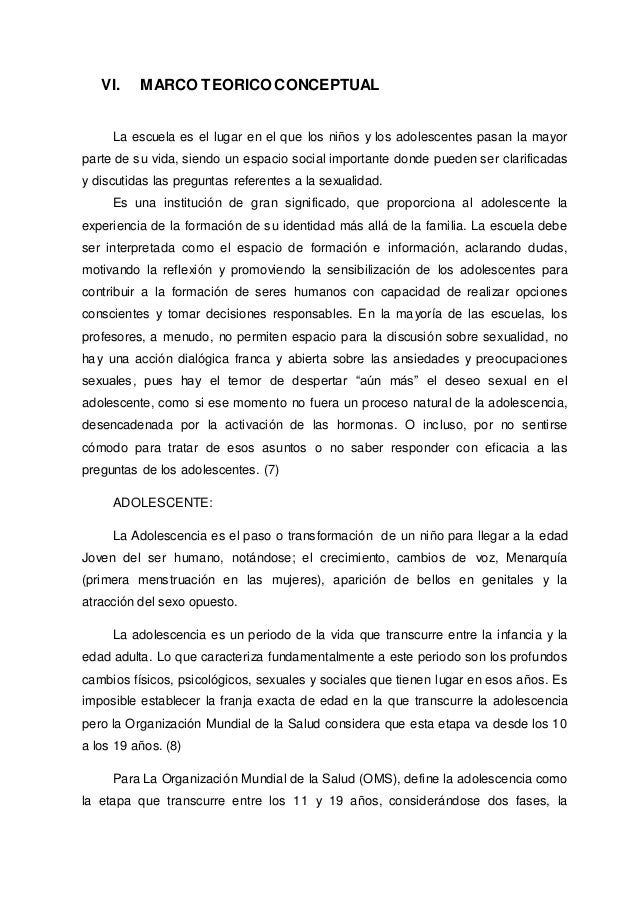 Tesis Sobre El Riesgo De Embarazo Adolescente