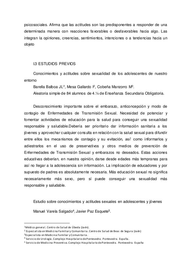 Tesis Sobre El Riesgo De Embarazo Adolescente