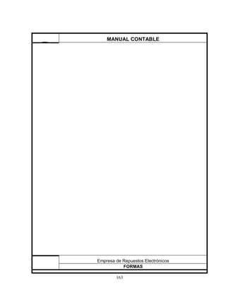 163
MANUAL CONTABLE
Empresa de Repuestos Electrónicos
FORMAS
 