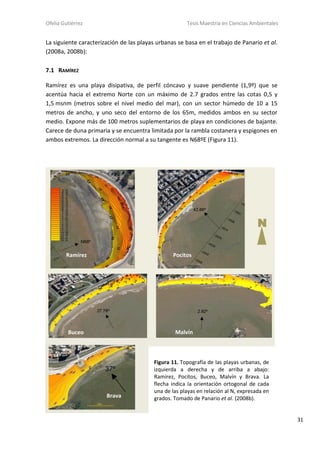 Ofelia Gutiérrez Tesis Maestría en Ciencias Ambientales
31
La siguiente caracterización de las playas urbanas se basa en e...