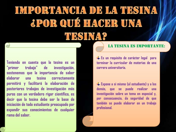 Tesis o tesina