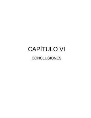 CAPÍTULO VI
CONCLUSIONES
 