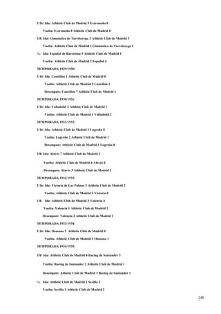 1/16: Ida: Athletic Club de Madrid 3 Extremeño 0

    Vuelta: Extremeño 0 Athletic Club de Madrid 0

1/8: Ida: Gimnástica de Torrelavega 2 Athletic Club de Madrid 3

    Vuelta: Athletic Club de Madrid 1 Gimnástica de Torrelavega 1

¼: Ida: Español de Barcelona 5 Athletic Club de Madrid 1

    Vuelta: Athletic Club de Madrid 2 Español 4

TEMPORADA 1929/1930:

1/16: Ida: Castellón 1 Athletic Club de Madrid 0

     Vuelta: Athletic Club de Madrid 2 Castellón 1

     Desempate: Castellón 7 Athletic Club de Madrid 1

TEMPORADA 1930/1931:

1/16: Ida: Valladolid 2 Athletic Club de Madrid 1

     Vuelta: Athletic Club de Madrid 1 Valladolid 2

TEMPORADA 1931/1932:

1/16: Ida: Athletic Club de Madrid 1 Logroño 0

     Vuelta: Logroño 2 Athletic Club de Madrid 1

     Desempate: Athletic Club de Madrid 1 Logroño 0

1/8: Ida: Alavés 7 Athletic Club de Madrid 1

    Vuelta: Athletic Club de Madrid 6 Alavés 0

    Desempate: Alavés 3 Athletic Club de Madrid 1

TEMPORADA 1932/1933:

1/16: Ida: Victoria de Las Palmas 2 Athletic Club de Madrid 2

     Vuelta: Athletic Club de Madrid 3 Victoria 0

1/8: Ida: Athletic Club de Madrid 3 Valencia 4

    Vuelta: Valencia 1 Athletic Club de Madrid 2

    Desempate: Valencia 2 Athletic Club de Madrid 1

TEMPORADA 1933/1934:

1/16: Ida: Osasuna 2 Athletic Club de Madrid 0

     Vuelta: Athletic Club de Madrid 1 Osasuna 1

TEMPORADA 1934/1935:

1/8: Ida: Athletic Club de Madrid 4 Racing de Santander 3

    Vuelta: Racing de Santander 2 Athletic Club de Madrid 1

    Desempate: Athletic Club de Madrid 3 Racing de Santander 1

¼: Ida: Athletic Club de Madrid 2 Sevilla 2

    Vuelta: Sevilla 3 Athletic Club de Madrid 2

                                                                    248
                                                                    2
 