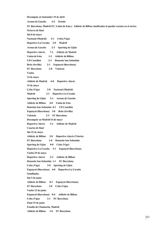Desempate en Santander 19 de abril
Arenas de Guecho             4-2     Oviedo
FC Barcelona, Madrid FC, Unión de Irún y Athletic de Bilbao clasificados al quedar exentos en el sorteo.
Octavos de final
Ida 8 de mayo
Nacional (Madrid)           2-1      Celta (Vigo)
Deportivo La Coruña          2-0      Madrid
Arenas de Guecho             2-3     Sporting de Gijón
Deportivo Alavés           7-1      Athletic de Madrid
Unión de Irún          1-3         Athletic de Bilbao
CD Castellón           2-3        Donostia San Sebastián
Betis (Sevilla)      2-1         Espanyol (Barcelona)
FC Barcelona           2-0         Valencia
Vuelta
14 de mayo
Athletic de Madrid          6-0      Deportivo Alavés
15 de mayo
Celta (Vigo)          2-0        Nacional (Madrid)
Madrid               2-1     Deportivo La Coruña
Sporting de Gijón          2-1      Arenas de Guecho
Athletic de Bilbao         4-0     Unión de Irún
Donostia San Sebastián 8-1            CD Castellón
Espanyol (Barcelona)         3-0      Betis (Sevilla)
Valencia             2-3     FC Barcelona
Desempate en Madrid 16 de mayo
Deportivo Alavés           3-1      Athletic de Madrid
Cuartos de final
Ida 22 de mayo
Athletic de Bilbao         2-0     Deportivo Alavés (Vitoria)
FC Barcelona           1-0         Donostia San Sebastián
Sporting de Gijón          0-0      Celta (Vigo)
Deportivo La Coruña          3-3      Espanyol (Barcelona)
Vuelta 29 de mayo
Deportivo Alavés           2-3      Athletic de Bilbao
Donostia San Sebastián 1-1            FC Barcelona
Celta (Vigo)          3-0        Sporting de Gijón
Espanyol (Barcelona)         6-0      Deportivo La Coruña
Semifinales
Ida 5 de junio
Athletic de Bilbao         8-1     Espanyol (Barcelona)
FC Barcelona           3-0         Celta (Vigo)
Vuelta 12 de junio
Espanyol (Barcelona)         0-4      Athletic de Bilbao
Celta (Vigo)          2-1        FC Barcelona
Final 19 de junio
Estadio de Chamartín, Madrid
Athletic de Bilbao         1-0     FC Barcelona

                                                                                                           263
                                                                                                           5
 
