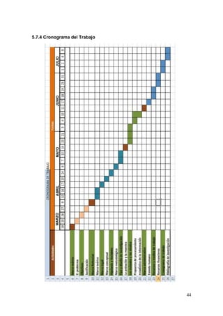 44 
5.7.4 Cronograma del Trabajo 
 